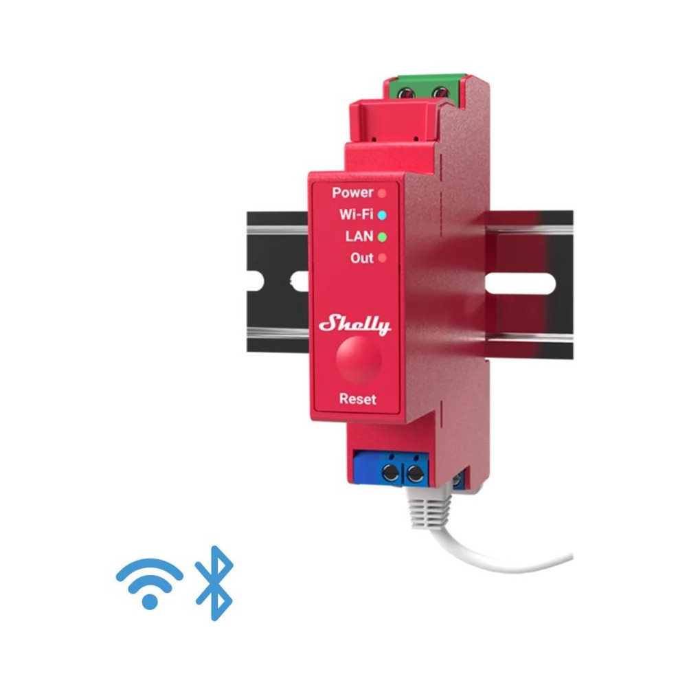 Shelly Pro 1PM - IP Smart Relay DIN 1ch. LAN/WiFi/BT + PM Shelly Pro 1PM - IP Smart Relay DIN 1ch. LAN/WiFi/BT + PM