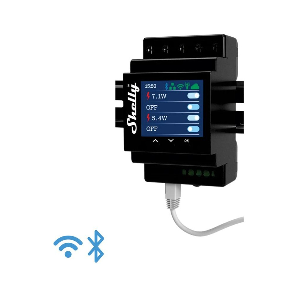 Shelly Pro 4PM - IP Smart Relay DIN 4 ch. LAN/WiFi/BT + PM Shelly Pro 4PM - IP Smart Relay DIN 4 ch. LAN/WiFi/BT + PM