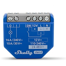 Shelly 1 Gen4- Smart Relay 16A AC/DC WiFi/BT/Matter/Zigbee + cont. pulito