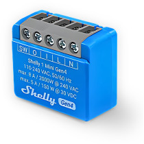 Shelly 1 Mini Gen4 - Smart Relay 8A AC/DC WiFi/BT/Matter/Zigbee