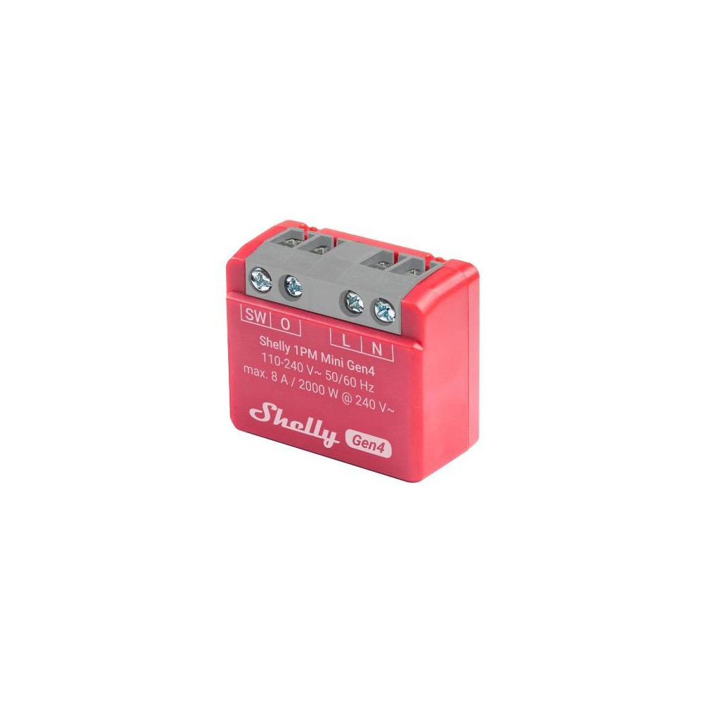 Shelly 1PM Mini Gen4 - Smart Relay 8A AC WiFi/BT/Matter/Zigbee + PM