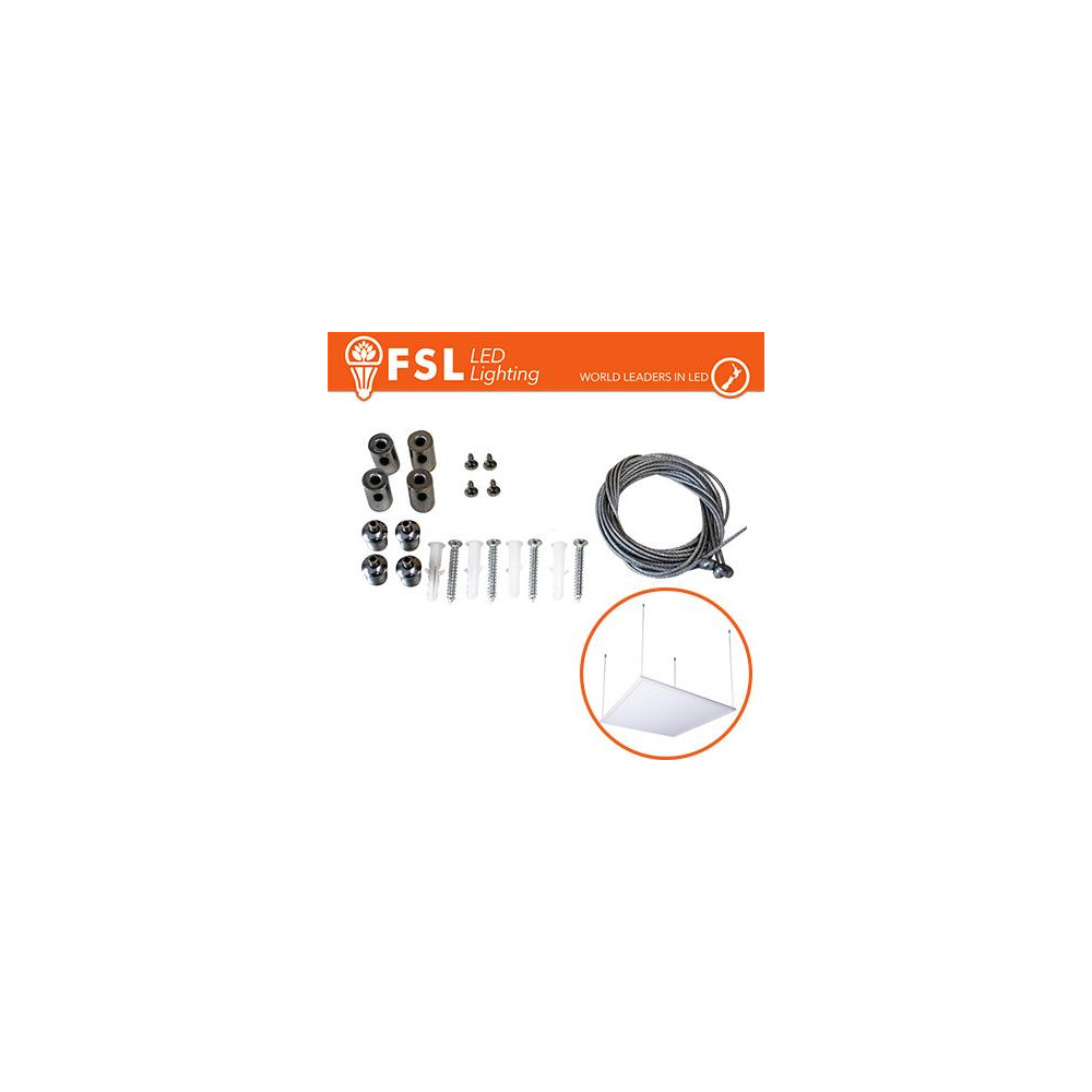 Kit installazione a sospensione Pannello LED universale Kit installazione a sospensione Pannello LED universale