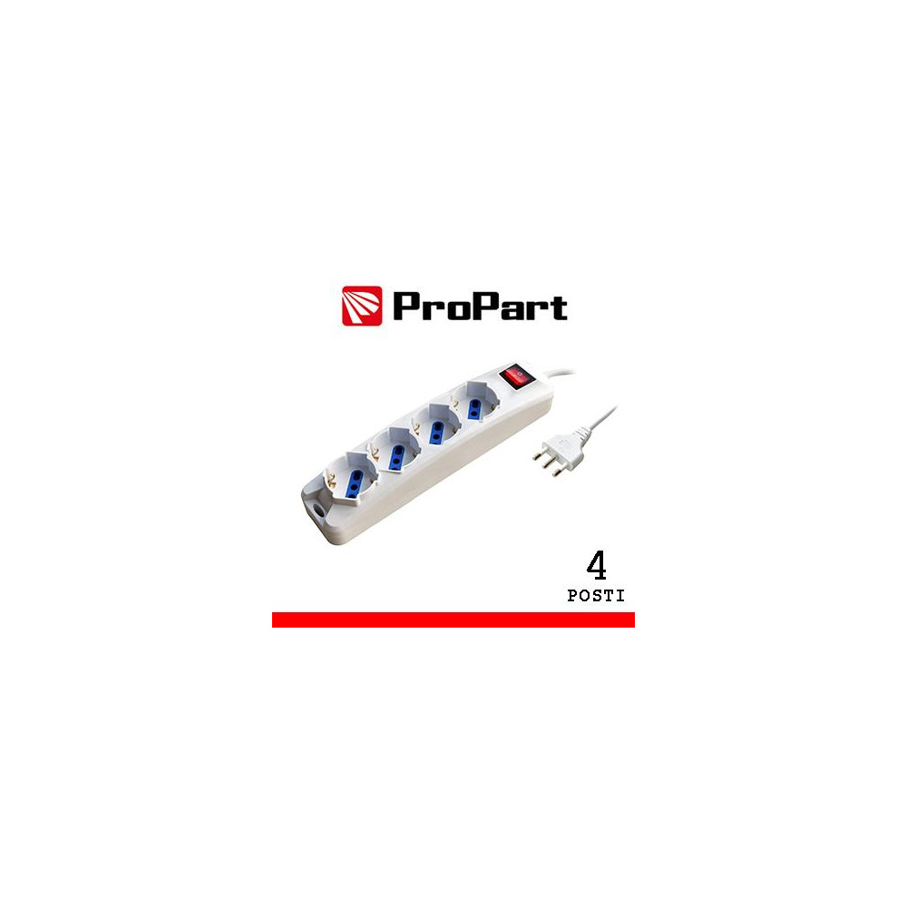 Multipresa 4pos bipasso/schuko spina16A +interr. Multipresa 4pos bipasso/schuko spina16A +interr.