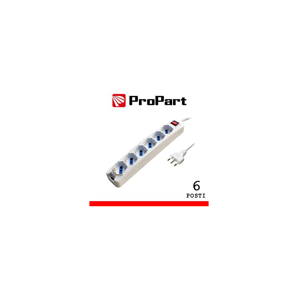 Multipresa 6pos bipasso/schuko spina16A +interr. Multipresa 6pos bipasso/schuko spina16A +interr.