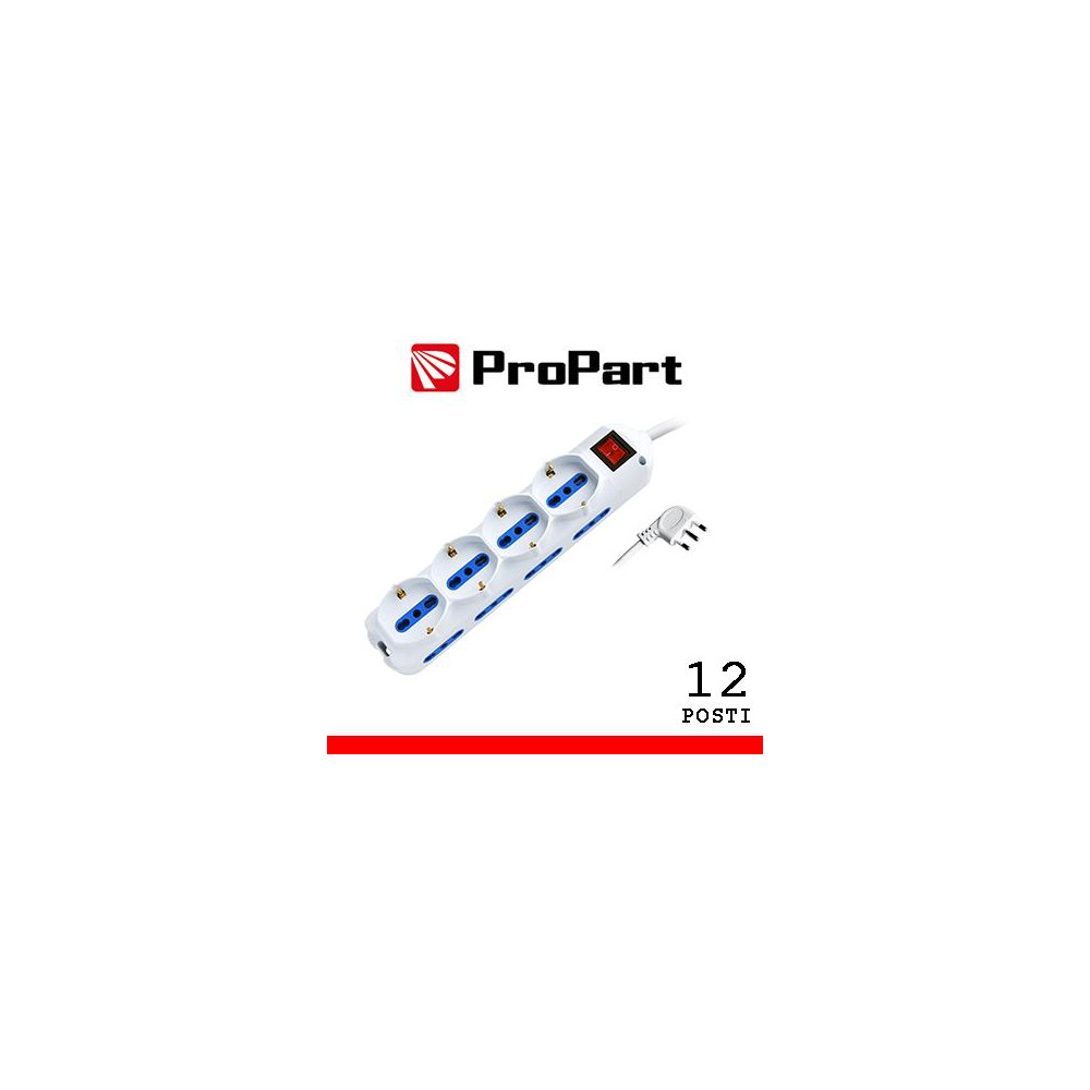 Multipresa 12pos bipasso + bipasso/schuko spina16A +interr. Multipresa 12pos bipasso + bipasso/schuko spina16A +interr.