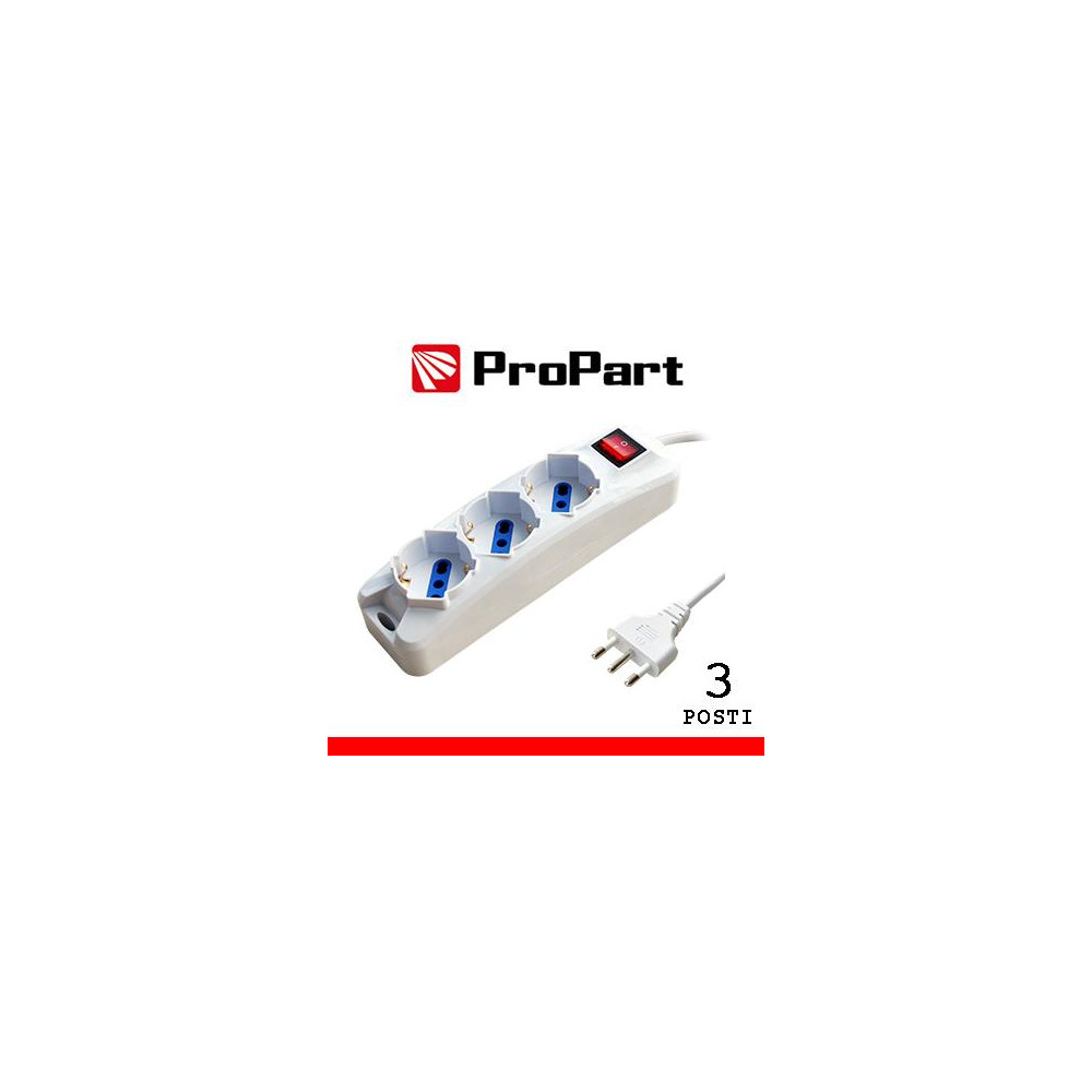 Multipresa 3pos bipasso/schuko spina16A +interr. Multipresa 3pos bipasso/schuko spina16A +interr.