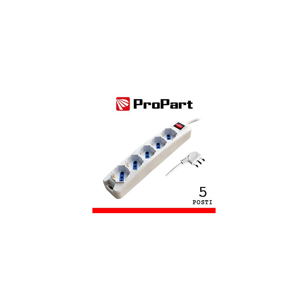 Multipresa 5pos bipasso/schuko spina16A +interr. Multipresa 5pos bipasso/schuko spina16A +interr.