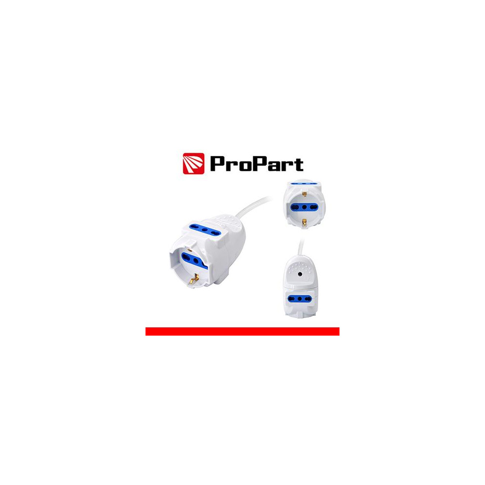 Prolunga lineare con Multipresa volante 3 posti Spina 2P+T Prolunga lineare con Multipresa volante 3 posti Spina 2P+T