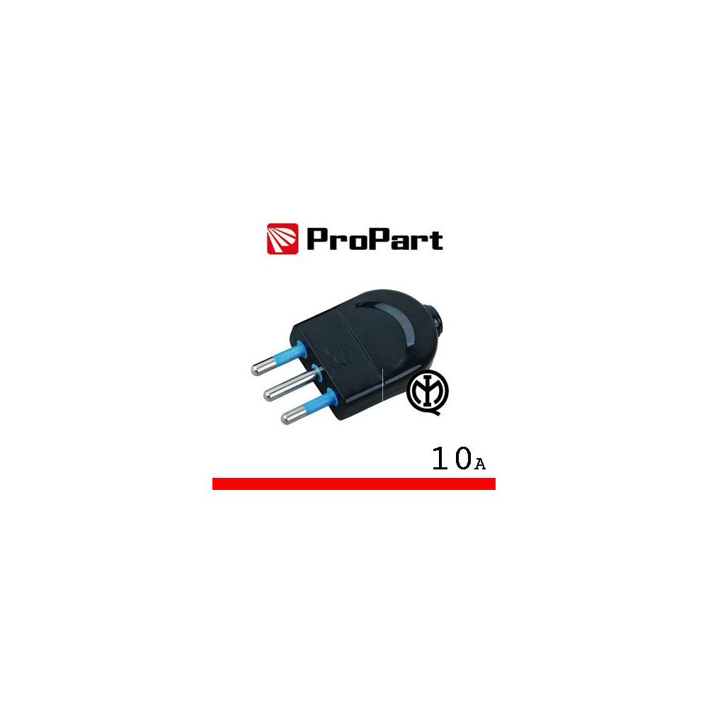 Spina 10A 2P+T nera polybag Spina 10A 2P+T nera polybag
