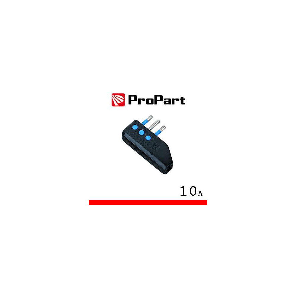 Spina 10A 2P+T uscita cavo 90° nera polybag Spina 10A 2P+T uscita cavo 90° nera polybag