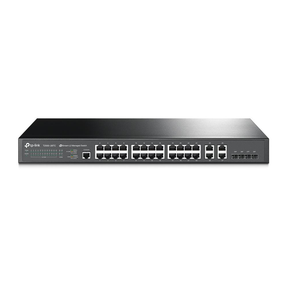 TP-Link Switch Managed L2 24 Porte + 4 Porte Gbit Combo - T2500-28TC
