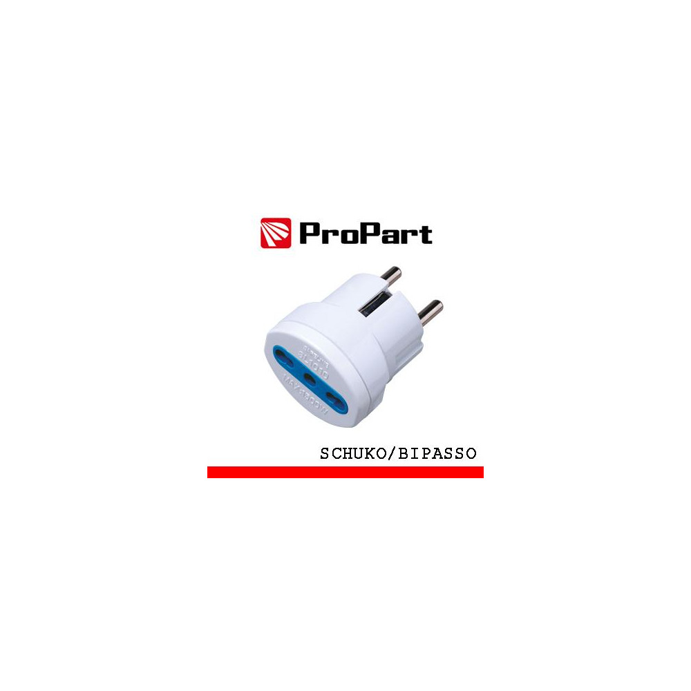 Adattatore bipasso spina schuko polybag Adattatore bipasso spina schuko polybag