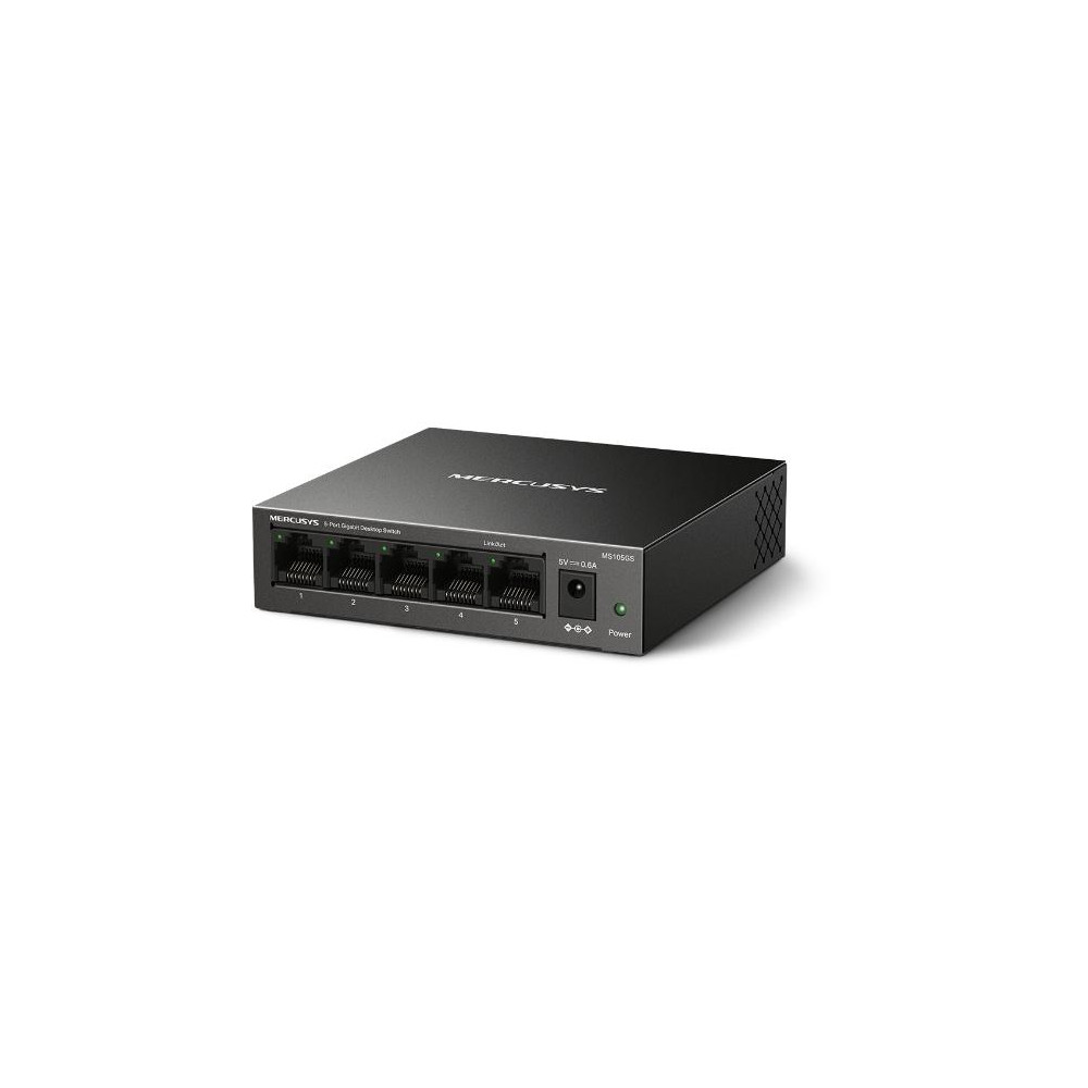 Switch 5-Porte Metallo 10/100/1000Mbps - Mercusys MS105GS Switch 5-Porte Metallo 10/100/1000Mbps - Mercusys MS105GS