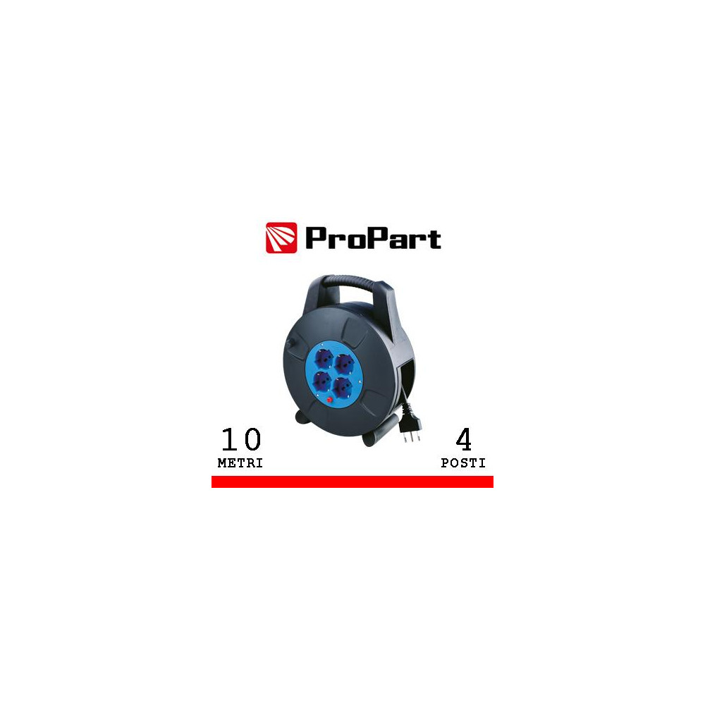 Avvolgicavo 4pos bipasso/schuko 10metri con protez. termica Avvolgicavo 4pos bipasso/schuko 10metri con protez. termica