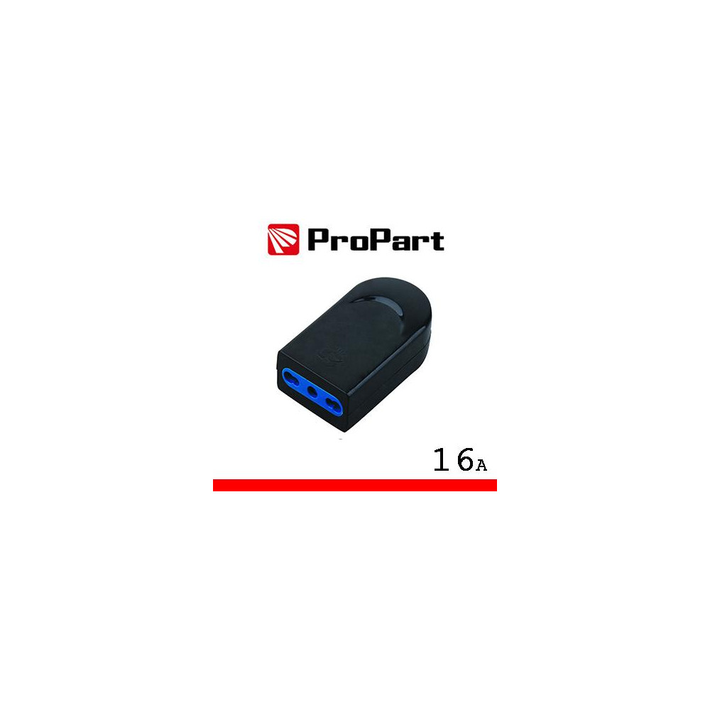 Presa 10/16A 2P+T nera polybag Presa 10/16A 2P+T nera polybag