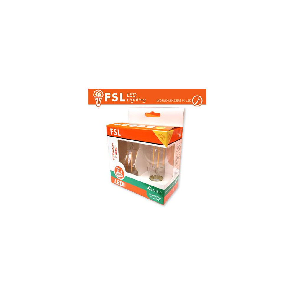 Lampada Goccia FILAMENTO: Confezione PROMO 2PACK - 9W 2700K Lampada Goccia FILAMENTO: Confezione PROMO 2PACK - 9W 2700K