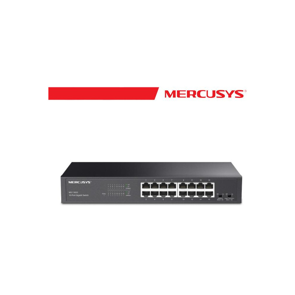 Mercusys 16-Port Gigabit Desktop/Rackmount Switch - MS116GS Mercusys 16-Port Gigabit Desktop/Rackmount Switch - MS116GS