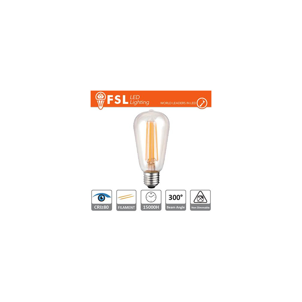 Lampada Filamento Edison - 6W 4000K E27 Lampada Filamento Edison - 6W 4000K E27