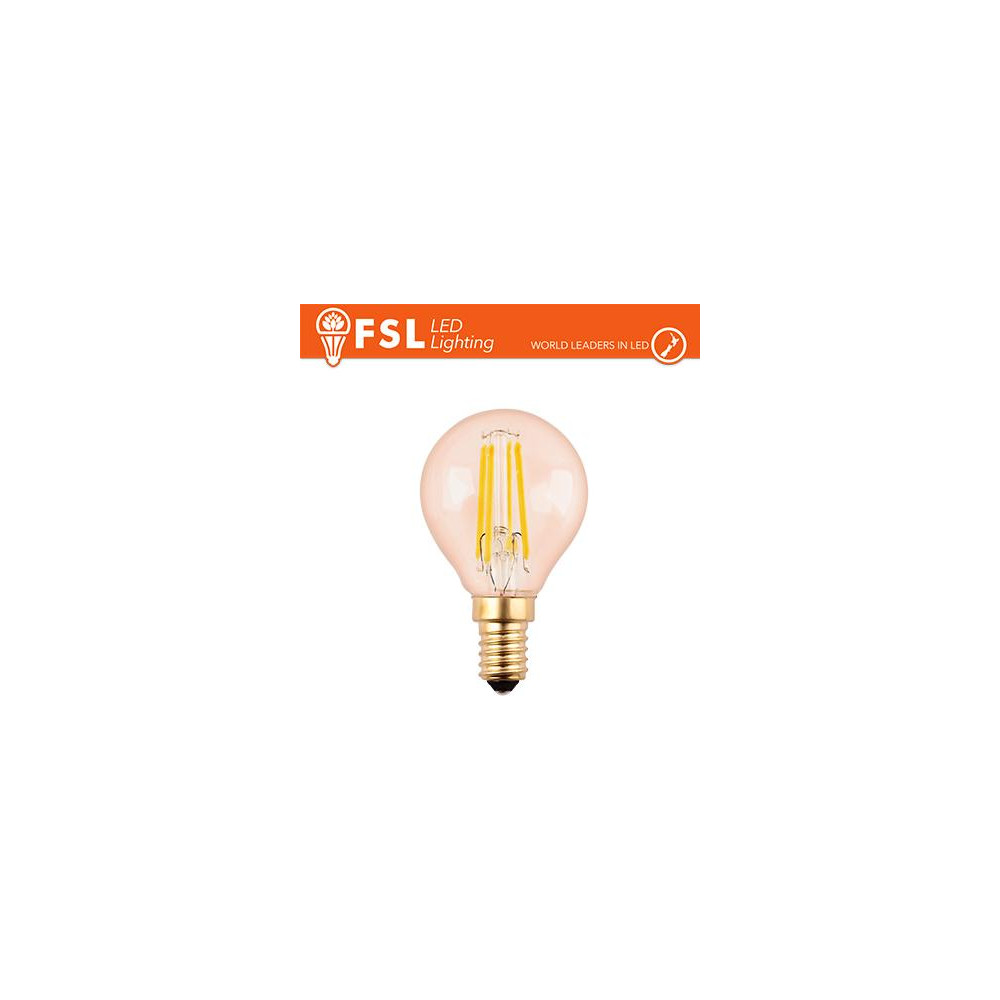 Lampada Sfera Filamento Ambra - 4W 2200K E14 330LM Lampada Sfera Filamento Ambra - 4W 2200K E14 330LM