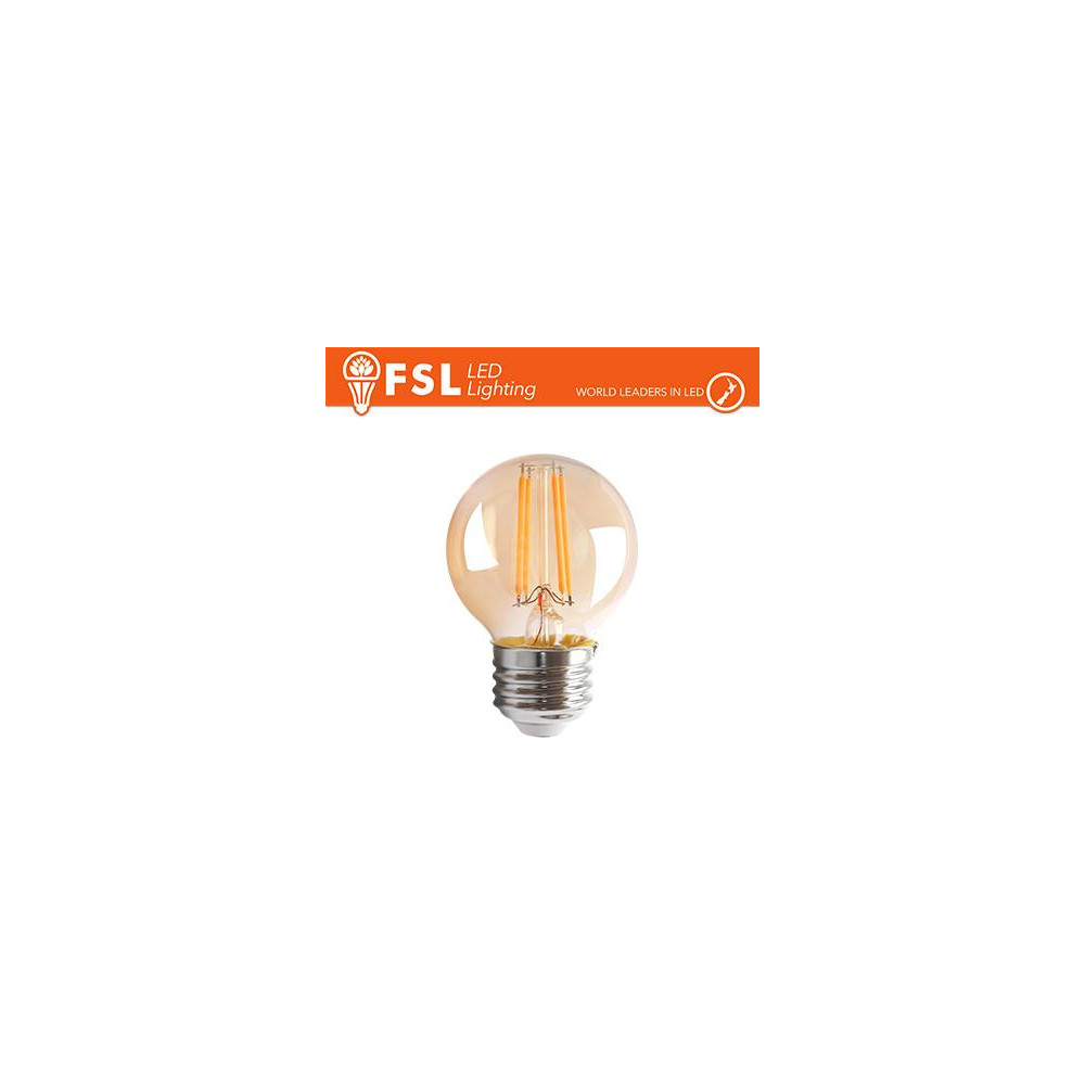 Lampada Sfera Filamento Ambra - 4W 2200K E27 330LM Lampada Sfera Filamento Ambra - 4W 2200K E27 330LM