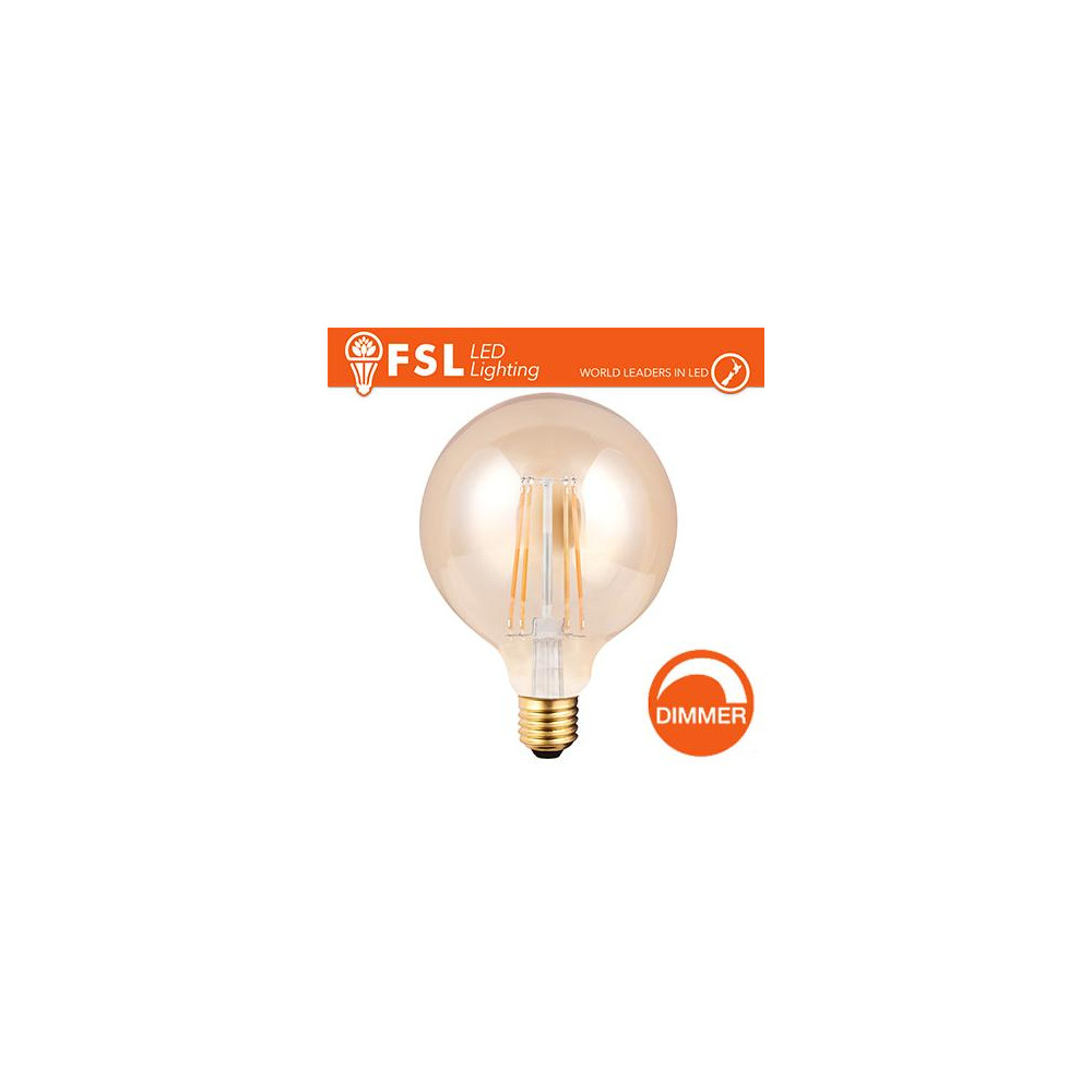 Lampada Globo Filamento Ambra Ø12,5cm - 8W E27 800LM DIMMER Lampada Globo Filamento Ambra Ø12,5cm - 8W E27 800LM DIMMER