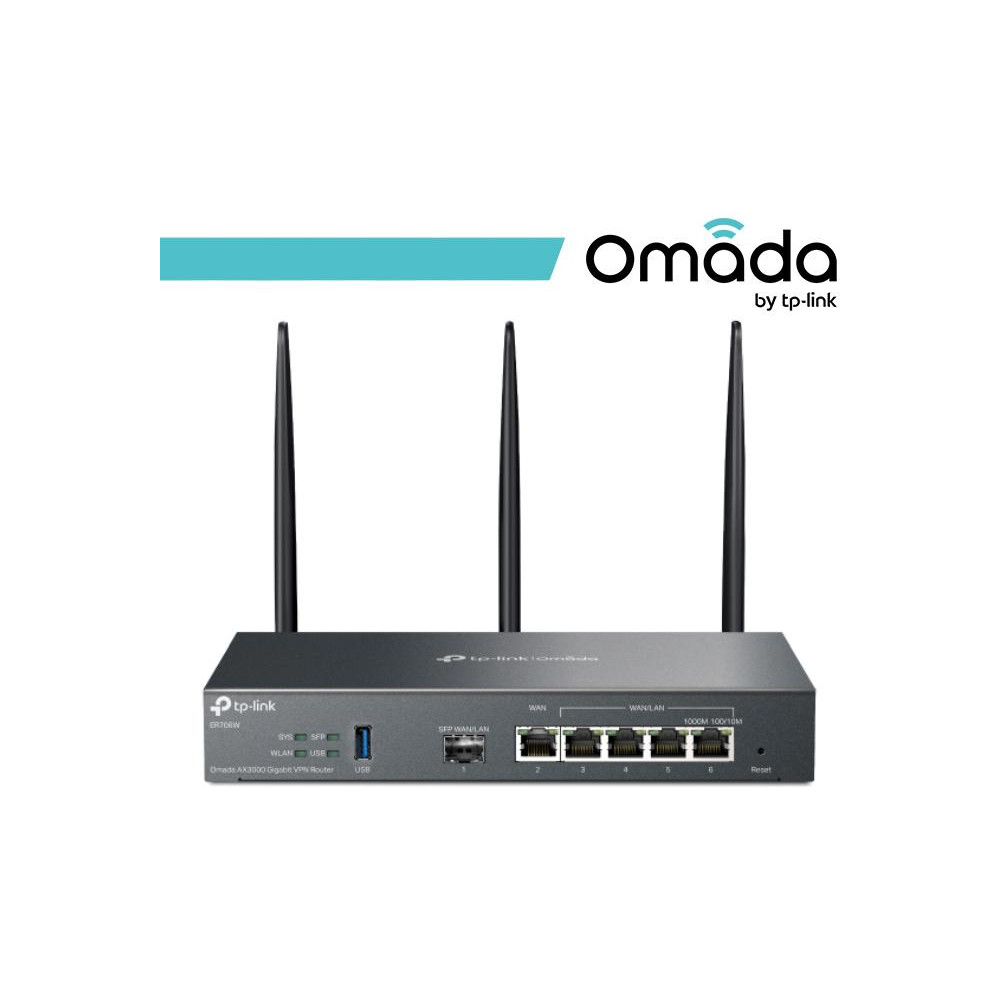 Omada Router VPN Multi WAN - Wi-Fi 6 AX3000 - ER706W Omada Router VPN Multi WAN - Wi-Fi 6 AX3000 - ER706W