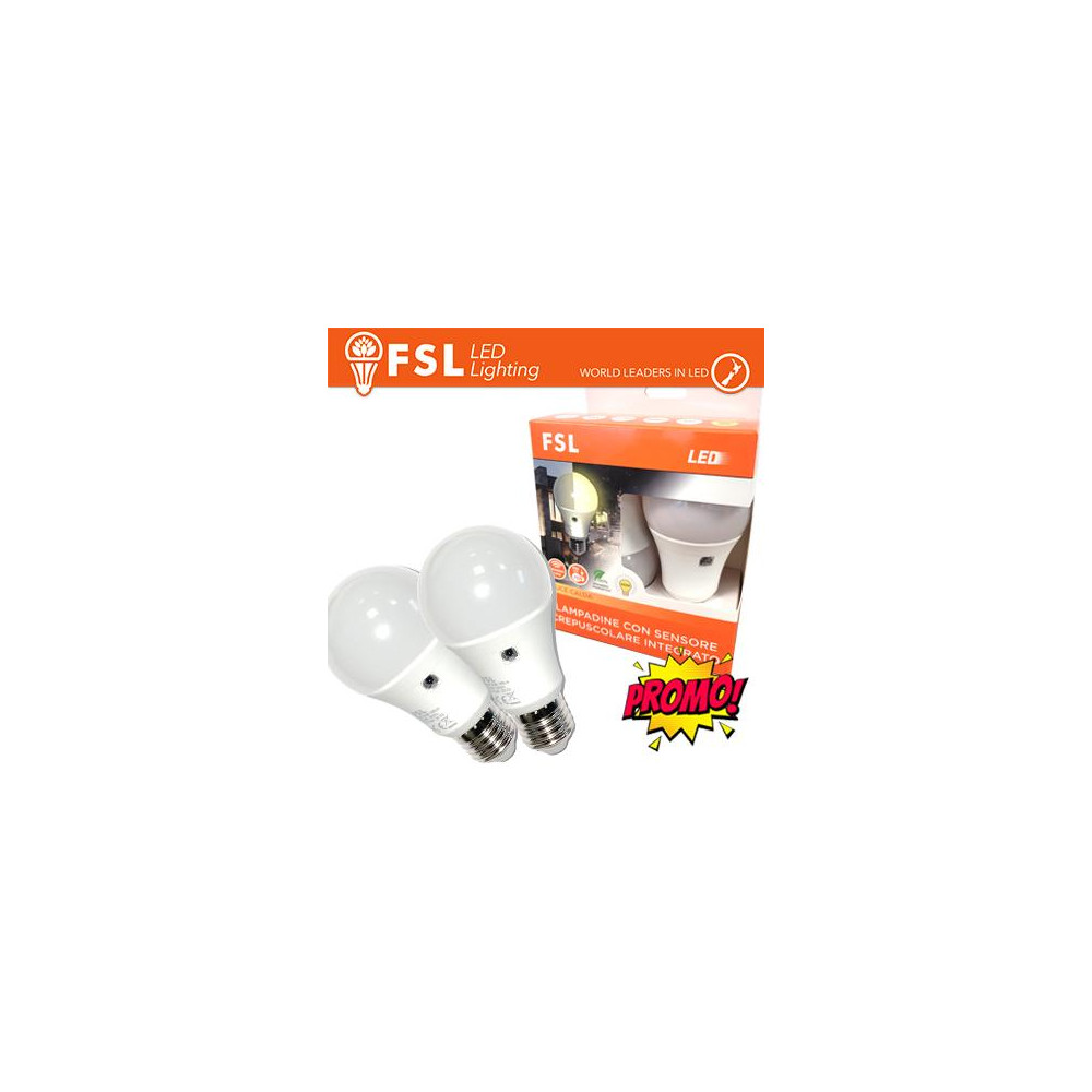 Lampada Goccia SensoreCrepusco: Confezione PROMO 2PACK 3000K Lampada Goccia SensoreCrepusco: Confezione PROMO 2PACK 3000K